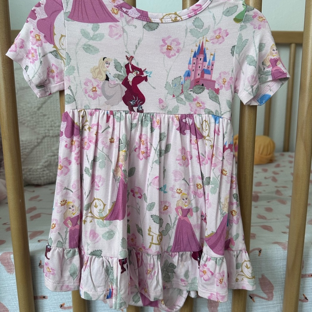 Posh Peanut Pink Princess Floral Ruffle Dress